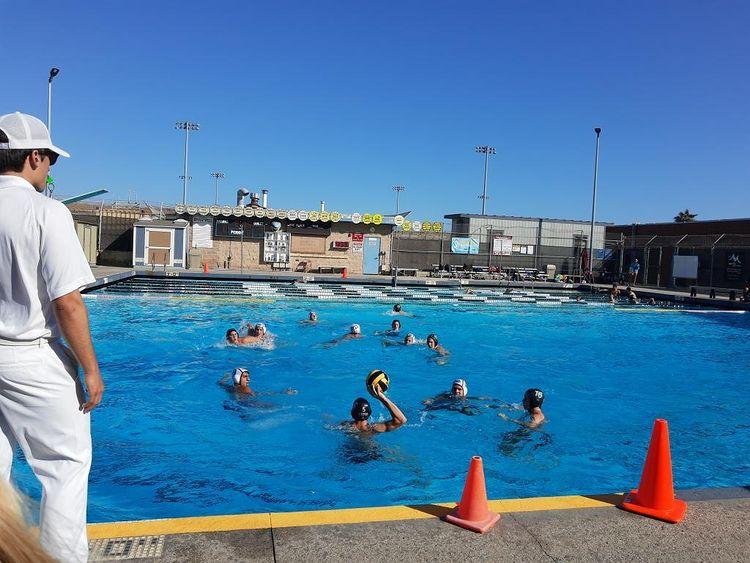 Highlanders in action at the Malibu Water Polo Tournament. 