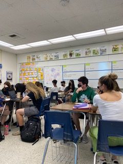Now that Thanksgiving break is over, and everyone got the chance to relax with their families and eat good food, we have fully returned back to our normal school schedule. Students in Mrs. Fischer´s IB Lit English class are listening intently to Robert Frost poetry presentations.