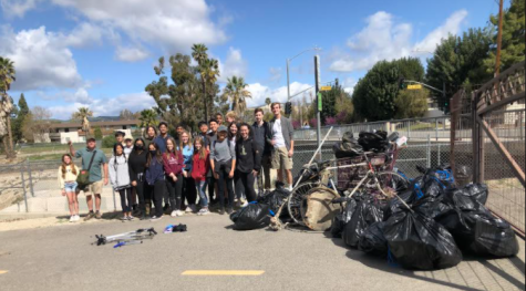 Last week the Royal students all came together to help clean the local Duck Park Arroyo Greenway. Junior Kevin Kopcimski found a weed wacker and a large barrel shield. It was a great opportunity to help out our community!