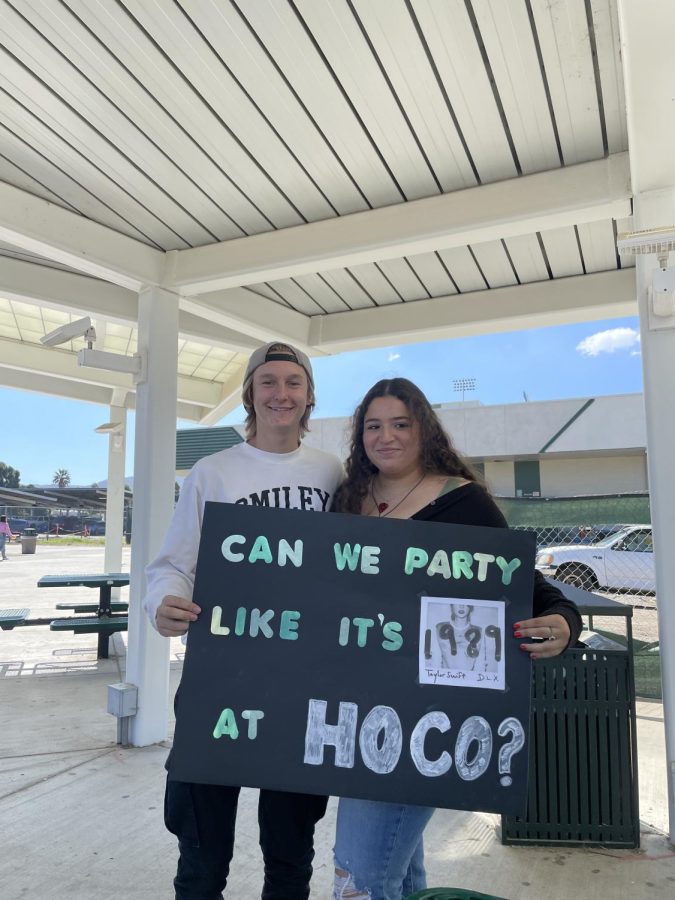 Senior Jack Kirkpatrick asking his girlfriend to homecoming with a Taylor Swift reference.