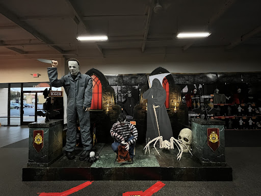 Michael Myers and his spooky friends at our local Halloween City.
