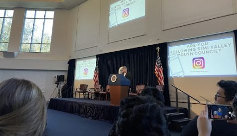 Surprise guest, Representative Brownley, sharing insight to how social media is a powerful tool and how people, especially teens, must be careful with how they use their access.
