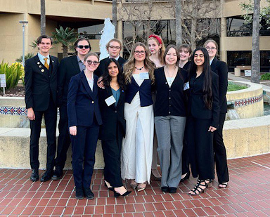 Our Mock Trial team participating at the 2023 competition.