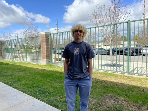 Junior Mason Carrillo relaxed at school after a top placement at the state wrestling championships.