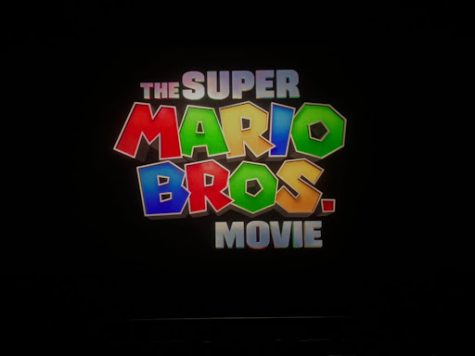 The Super Mario Bros. Movie being played in Regal Movie Theatre. 