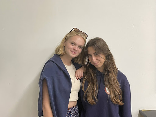 Foreign exchange students seniors Adela Matejkova and Matilde Rotella.