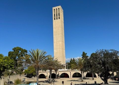 The Storke Tower at UCSB.