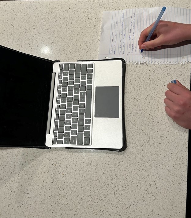 Some students had to do their class assignments on paper when the Wi-Fi was no longer working.