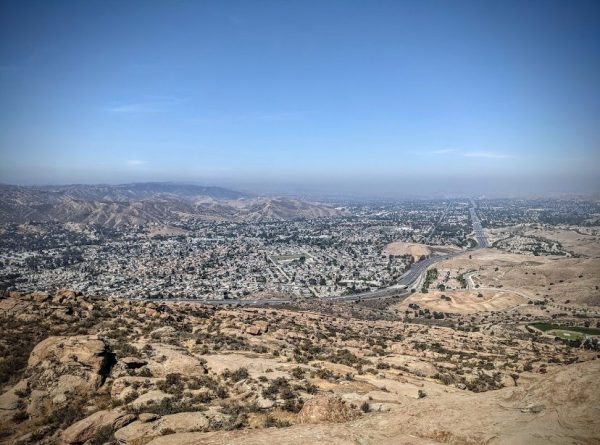 Overlooking Simi Valley from the Hummingbird Trail. This is a 3.8 mile loop trail, and is considered a challenging route.