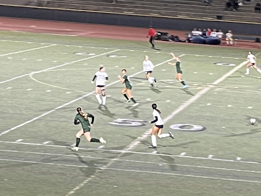 The Highlanders kicking the ball upfield during the game against Camarillo High School.

