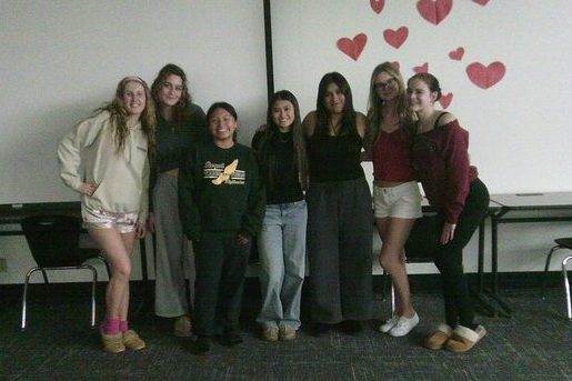 Fashion Club members after finishing set up for their movie night.