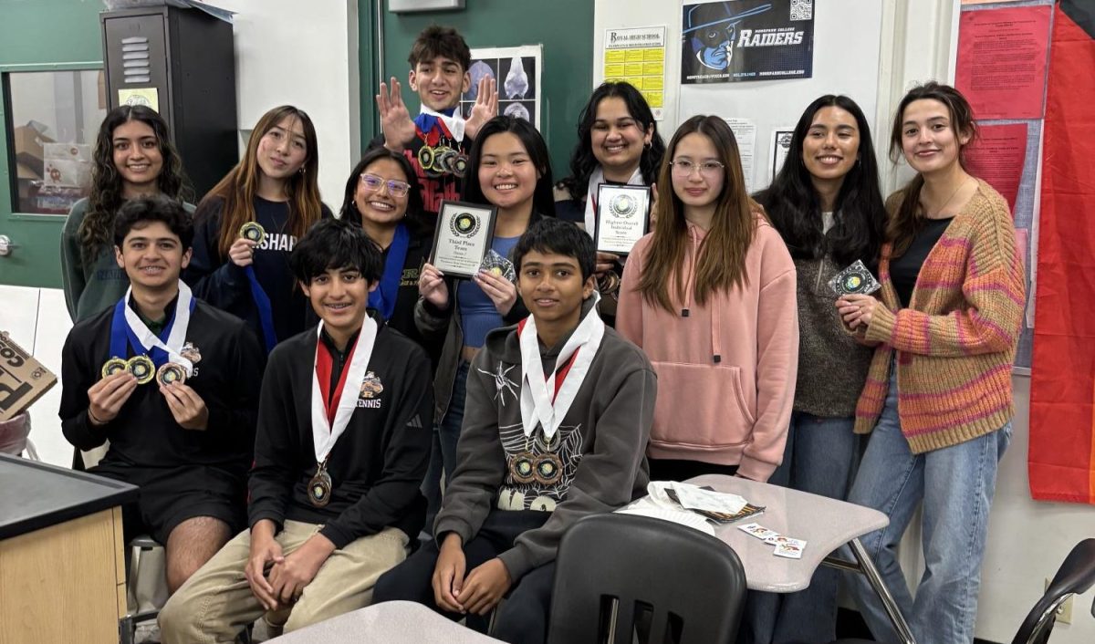 The Academic Decathlon team after the well-deserved awards ceremony.