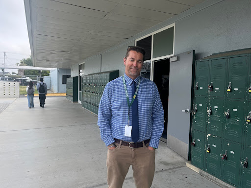 Mr. Michael Hall smiles warmly during National School Principal Day.